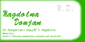 magdolna domjan business card